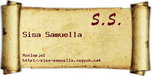 Sisa Samuella névjegykártya